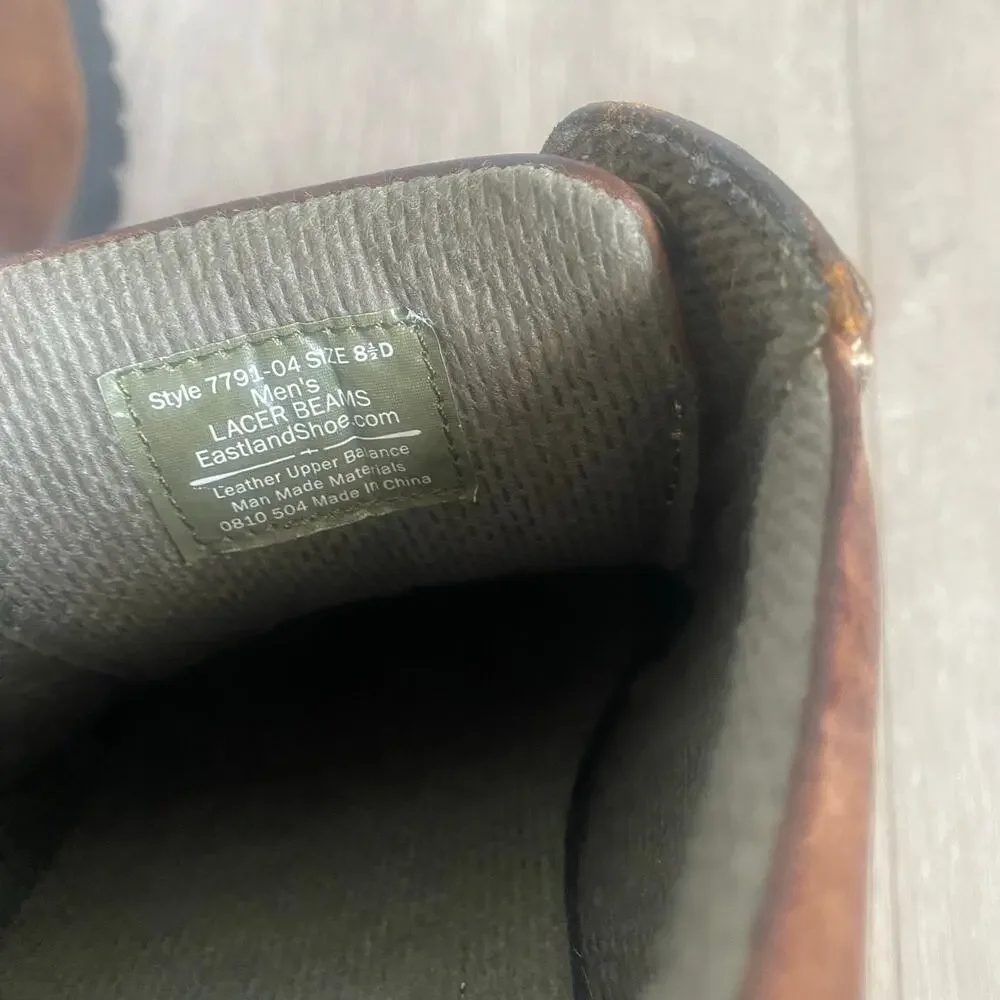 EASTLAND Mens Lacer Beams Dark Brown Leather Lace Up Boot Shoe Size 8.5 NEW‎ - Picture 7 of 8